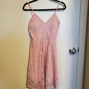 Pink lace dress